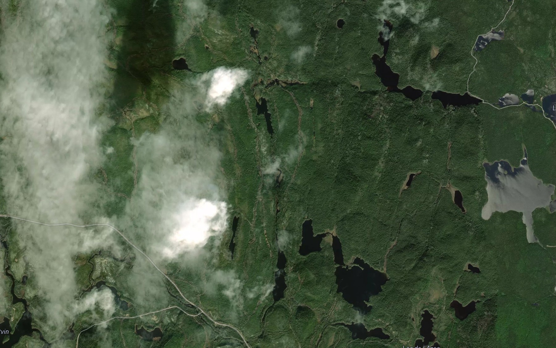 Satellite map of the Lac du Cessna
