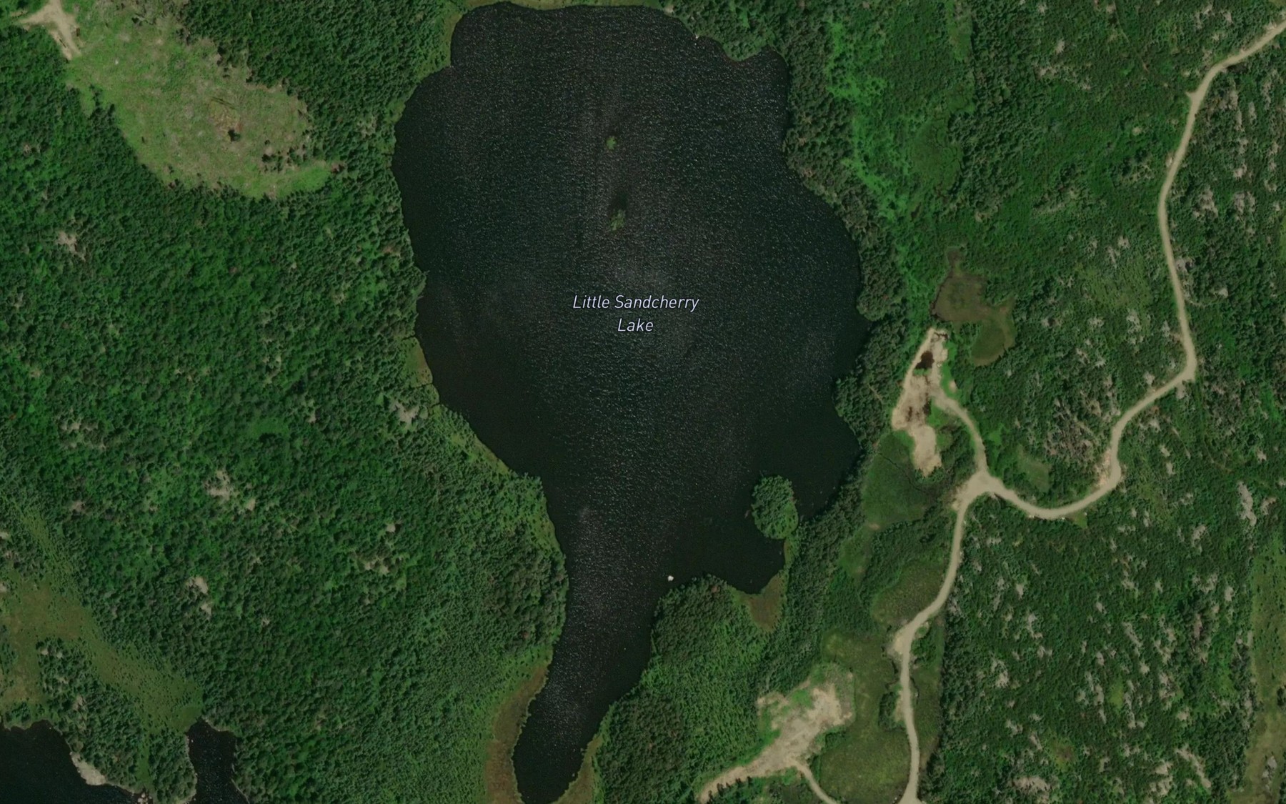 Satellite map of the Little Sandcherry Lake