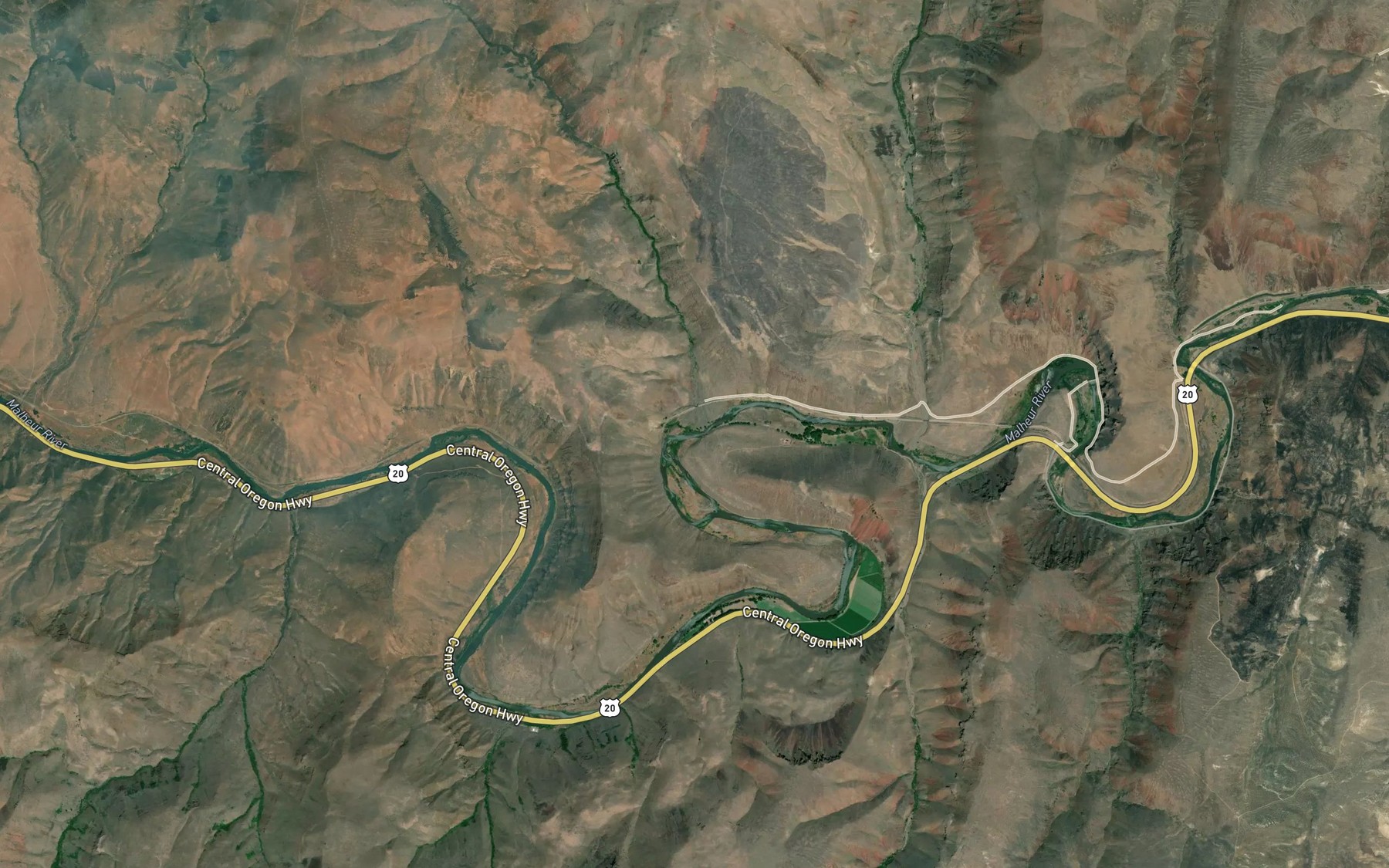Satellite map of the Miller Creek