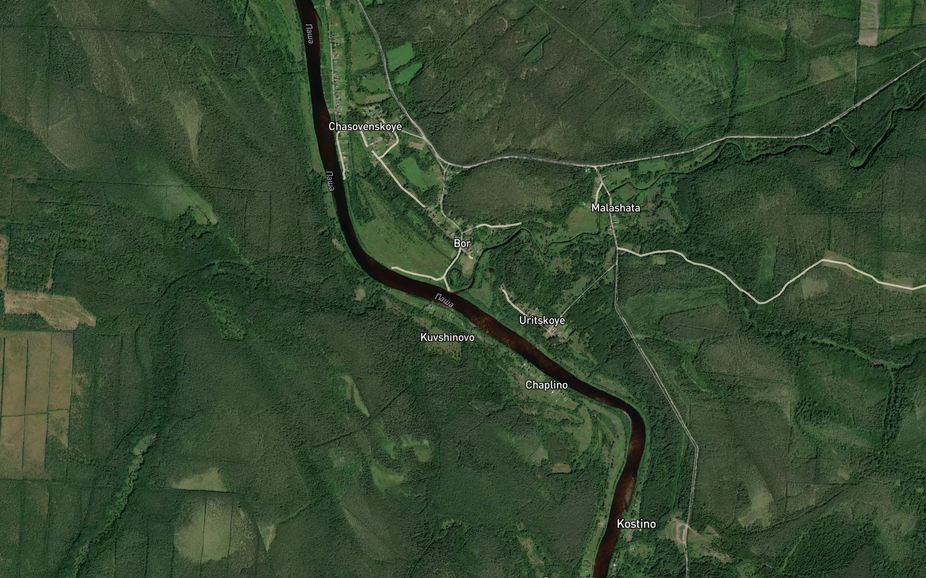 Satellite map of the Kondega