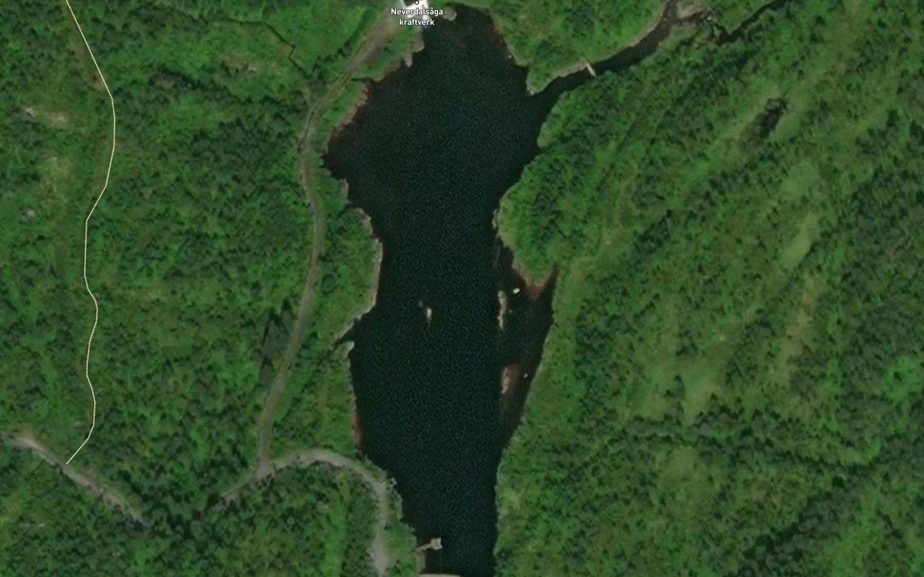 Satellite map of the Hydrodammen