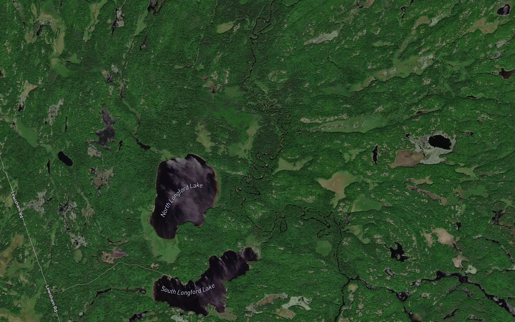 Satellite map of the Andrews Creek