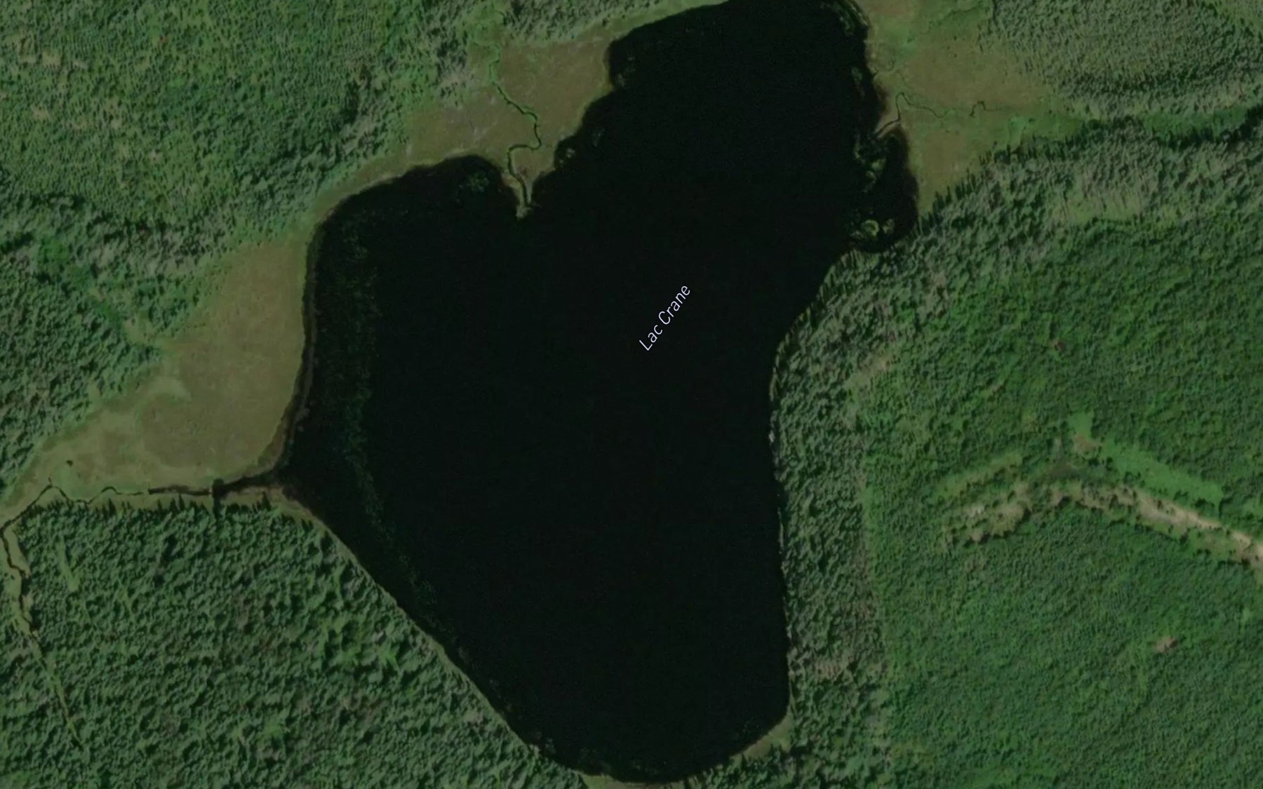 Satellite map of the Lac Crane