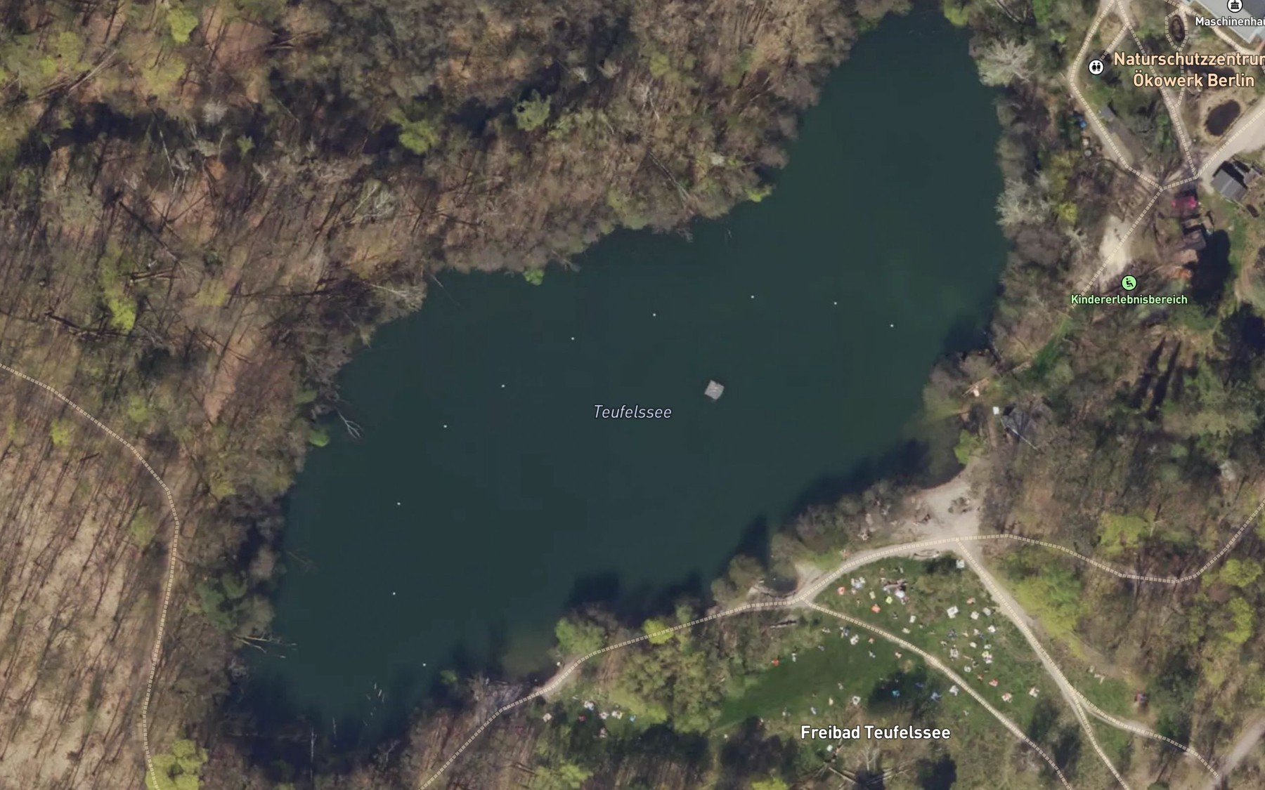 Satellite map of the Teufelssee