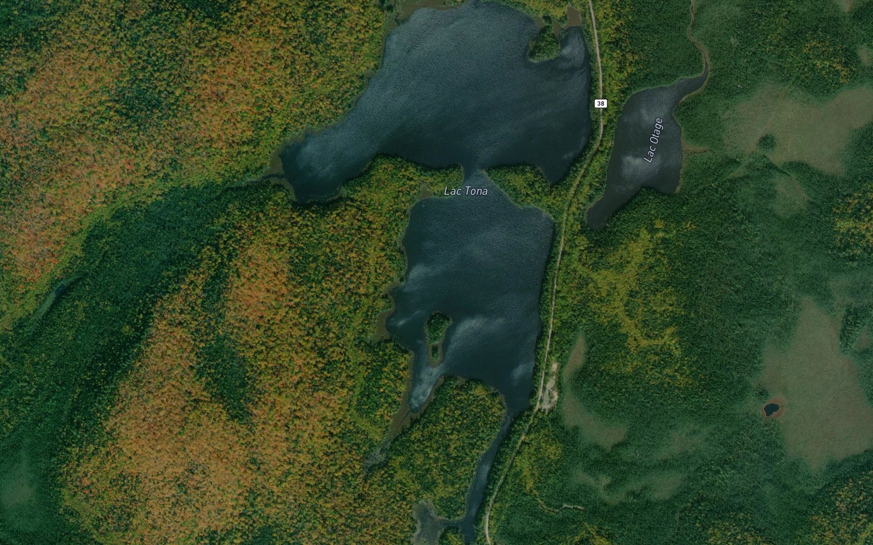 Satellite map of the Lac Tona