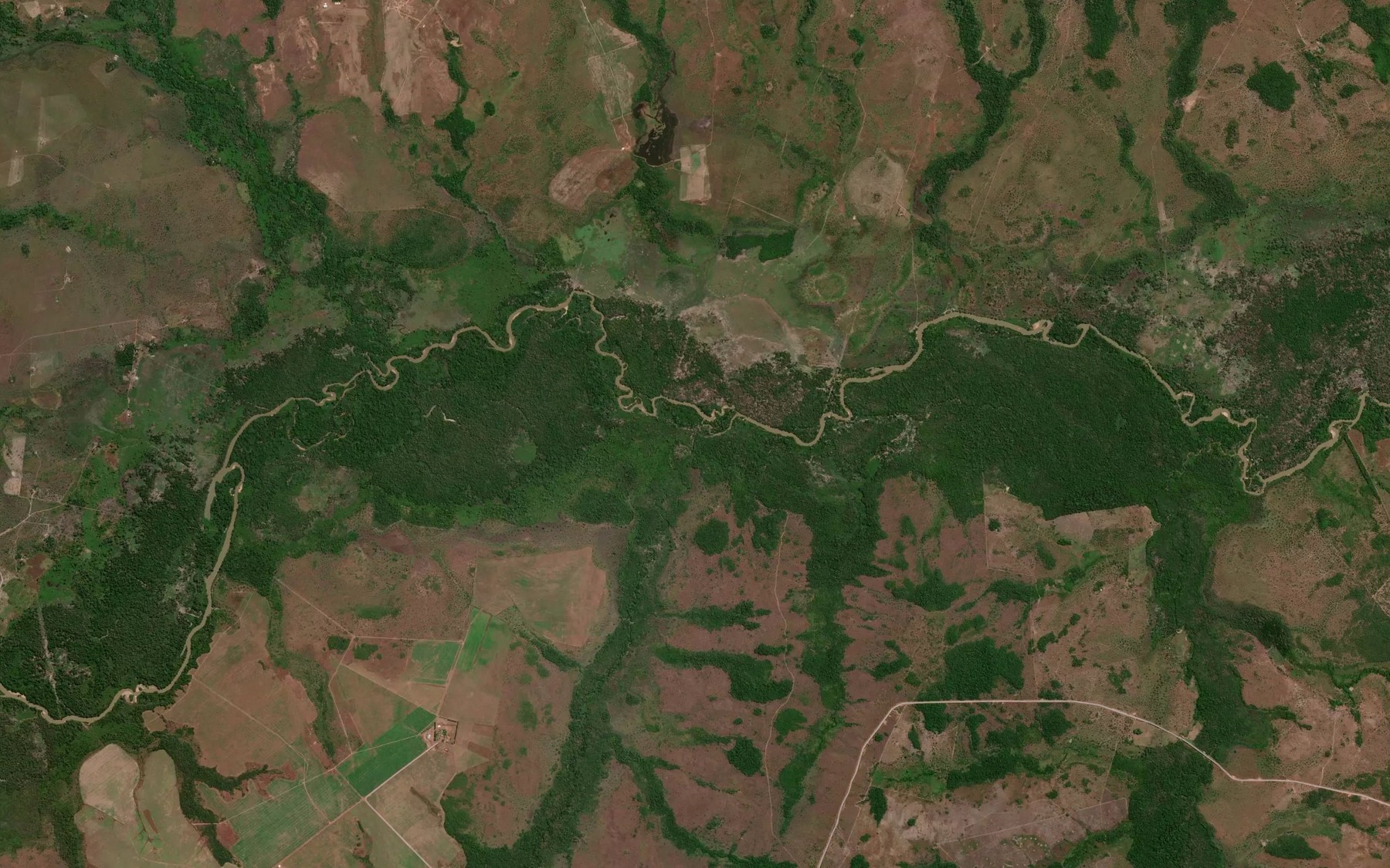 Satellite map of the Ribeirao Arraialzinho