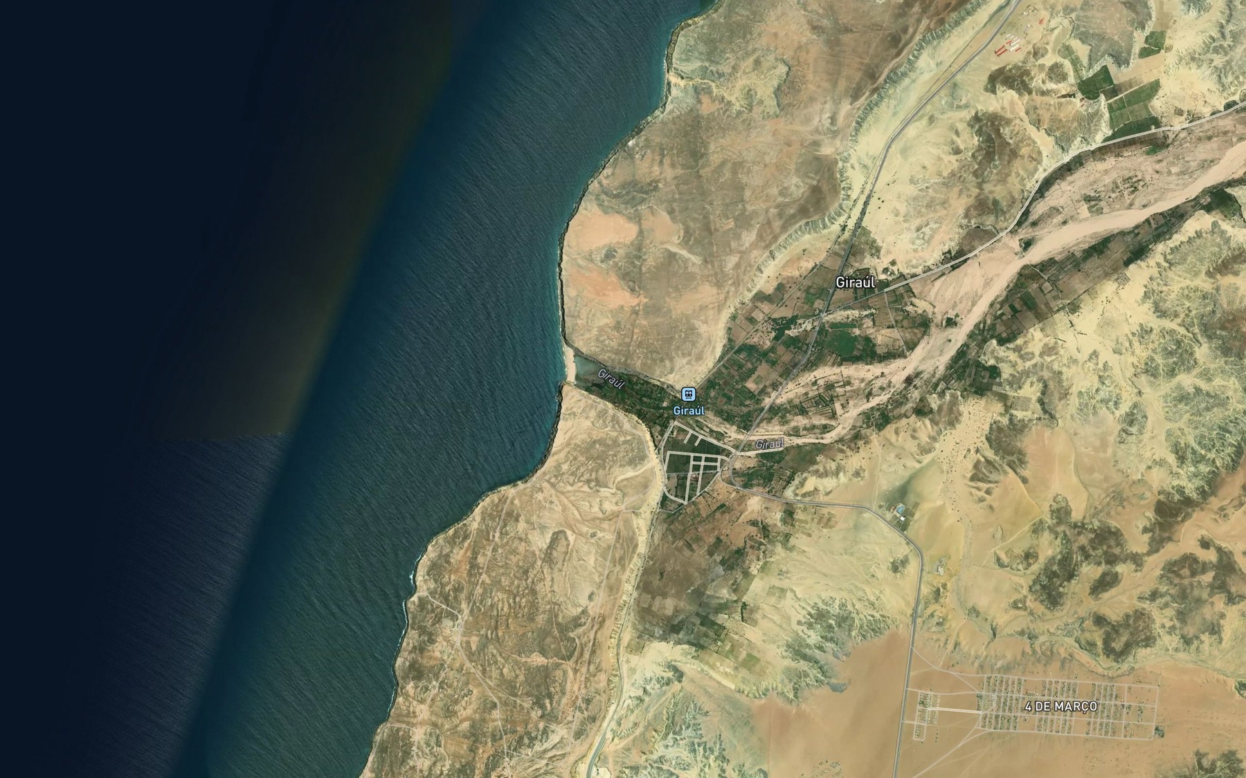 Satellite map of the Giraul