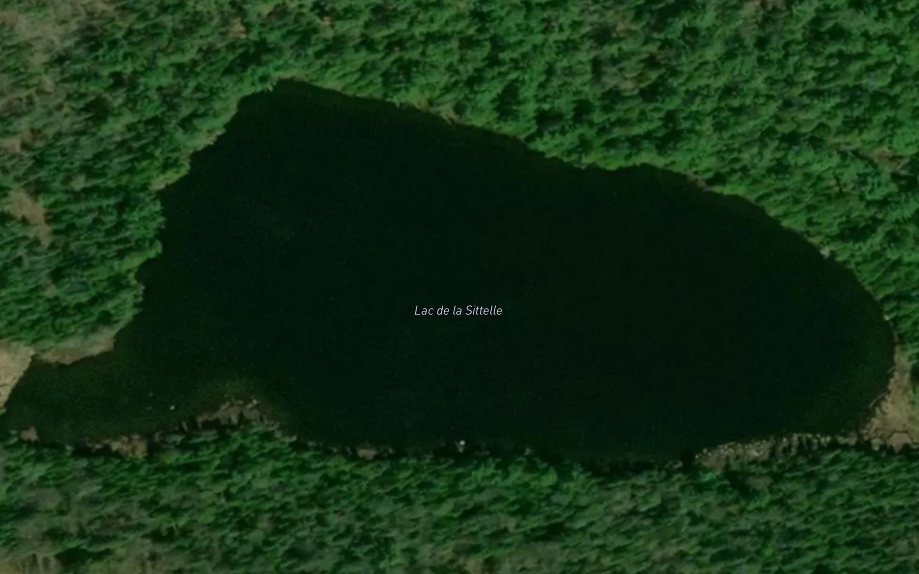 Satellite map of the Lac de la Sittelle