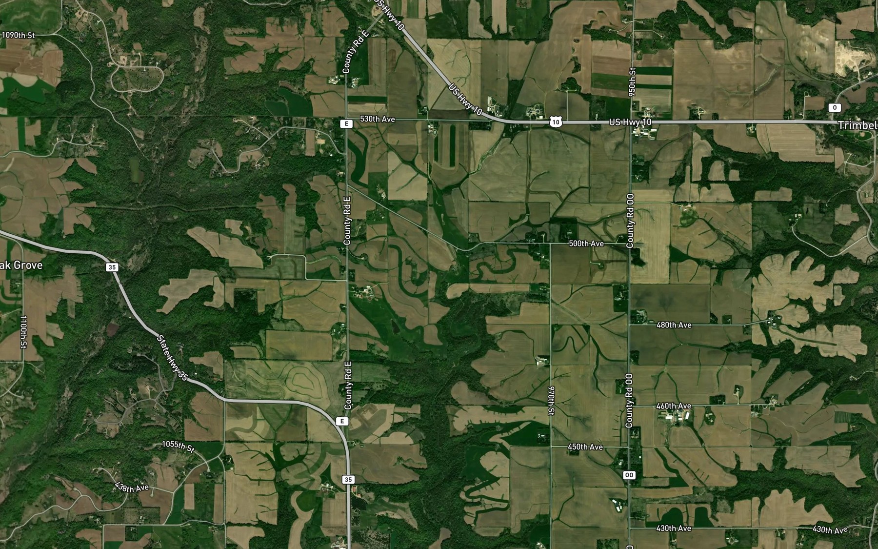 Satellite map of the 0.22 Reservoir