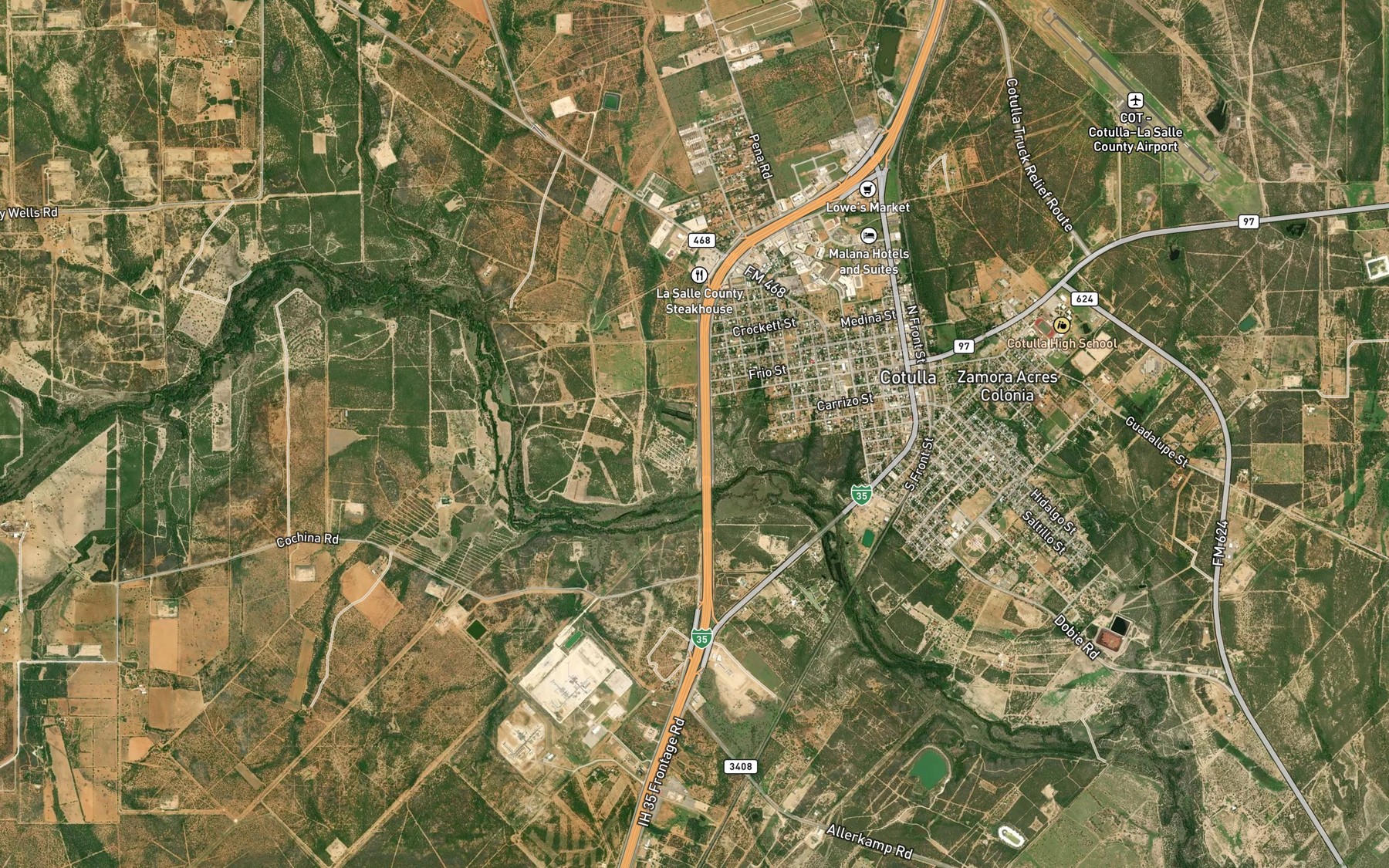 Satellite map of the Koa Lake