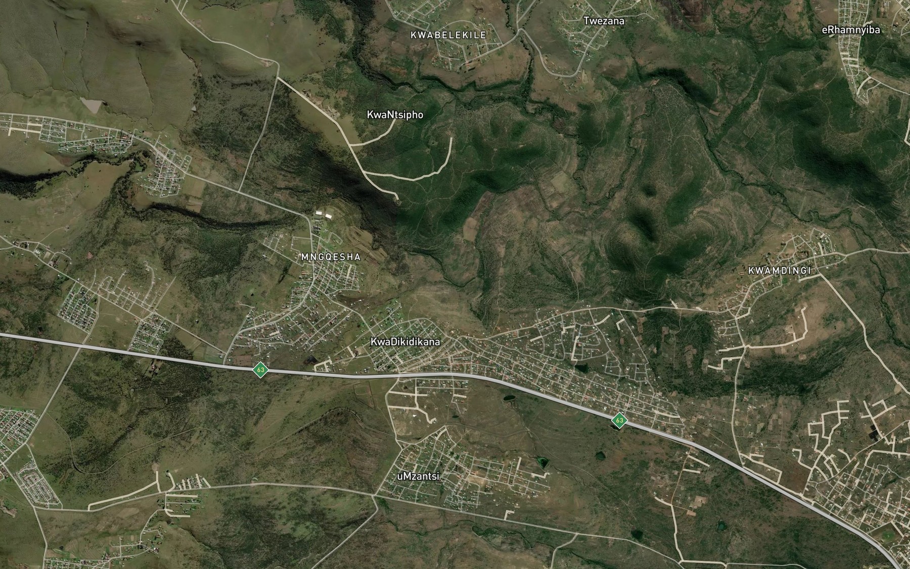Satellite map of the Mnggesha