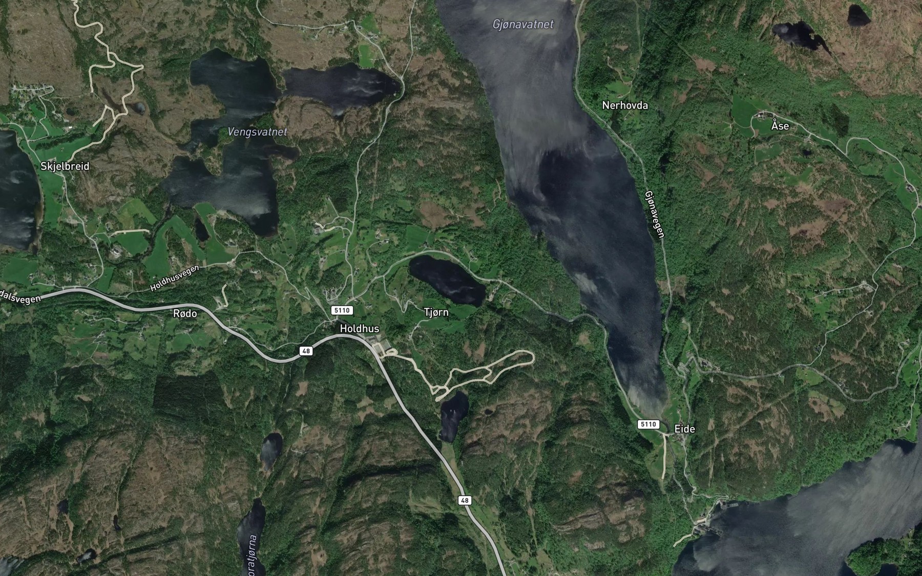 Satellite map of the Berhovdatjorna