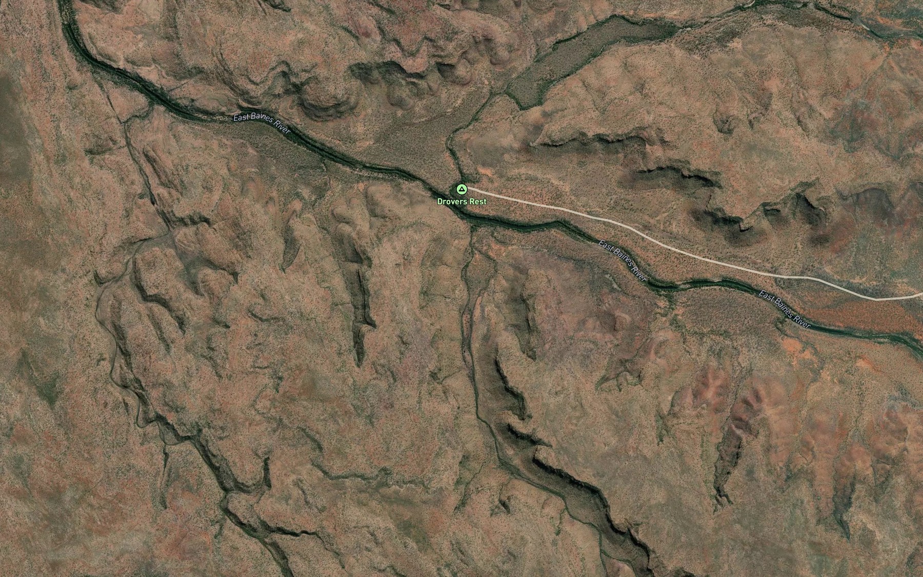 Satellite map of the Barrabarrac Creek
