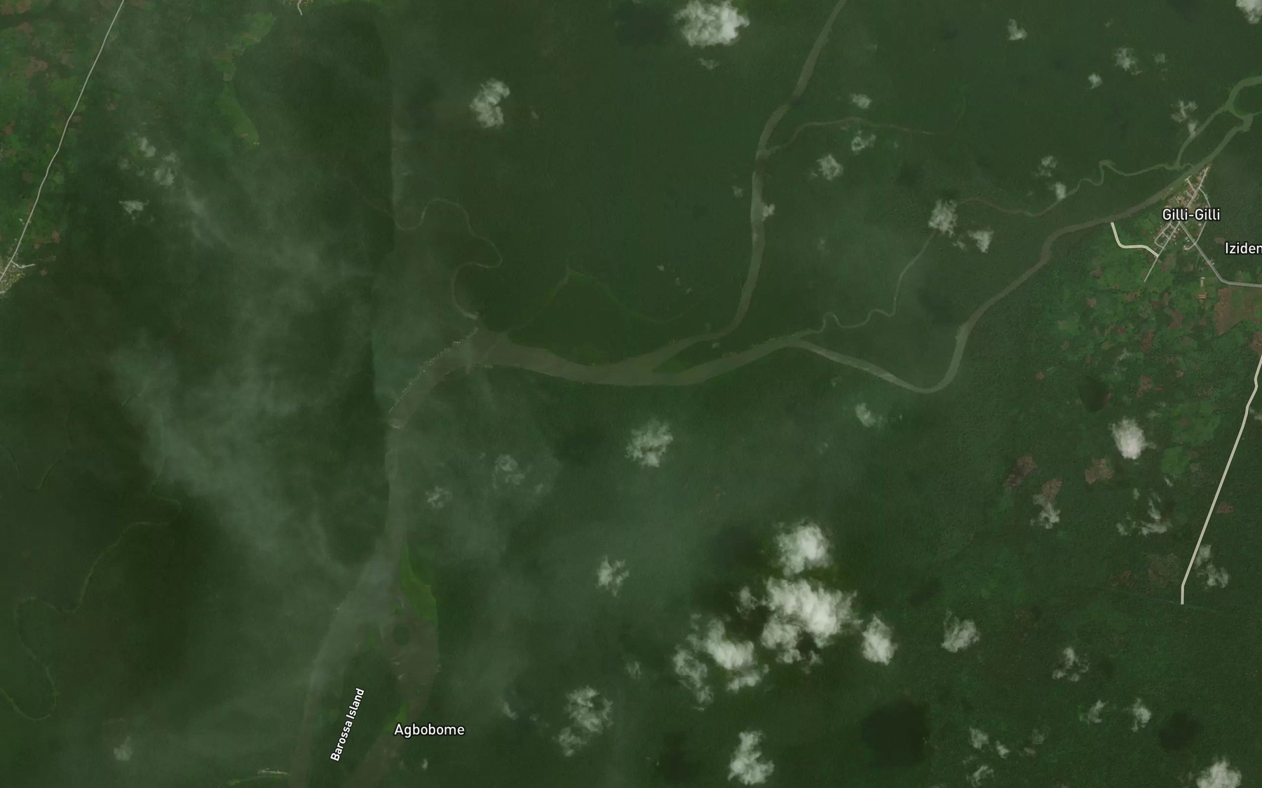 Satellite map of the Ugbodudu Creek