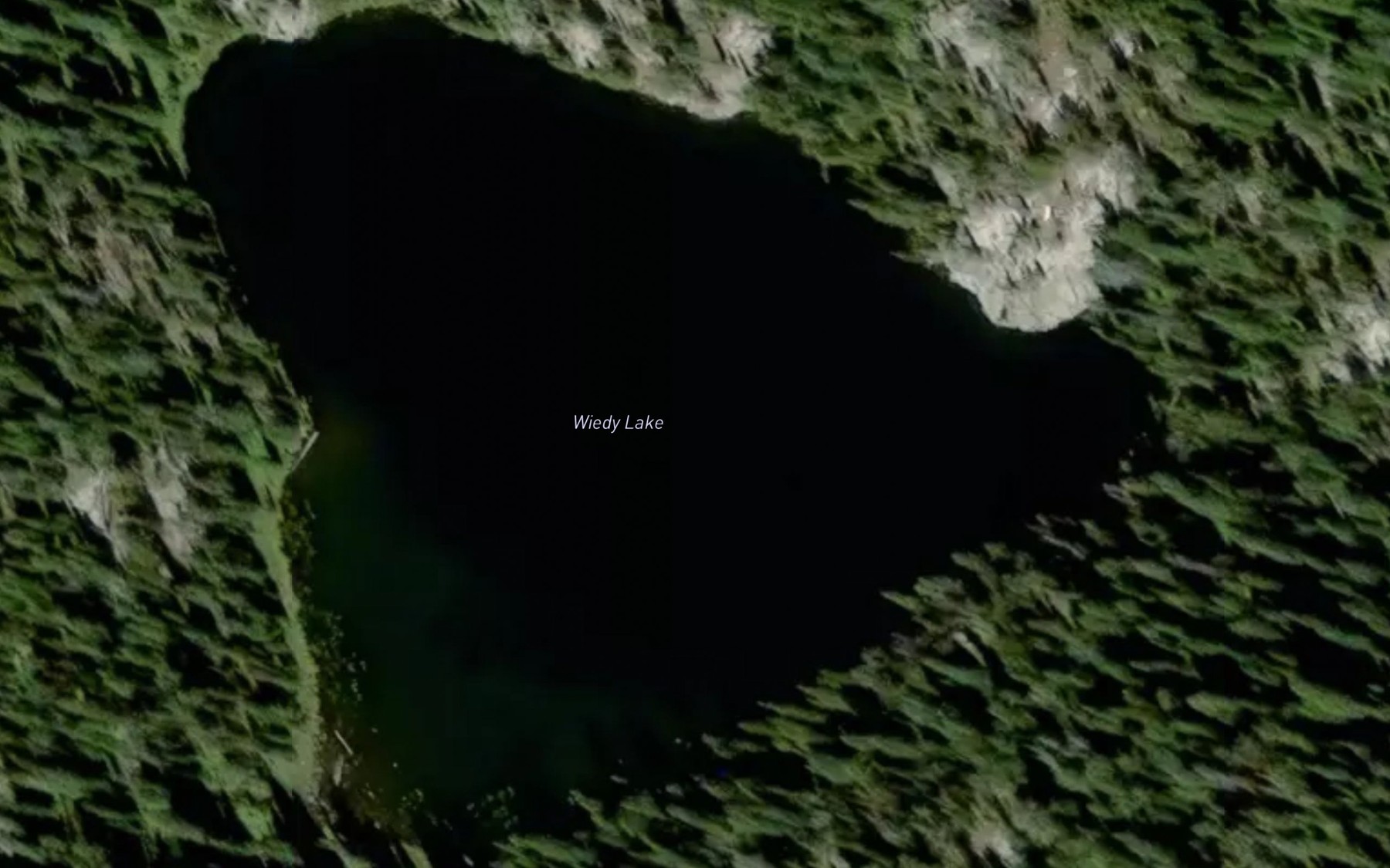 Satellite map of the Wiedy Lake
