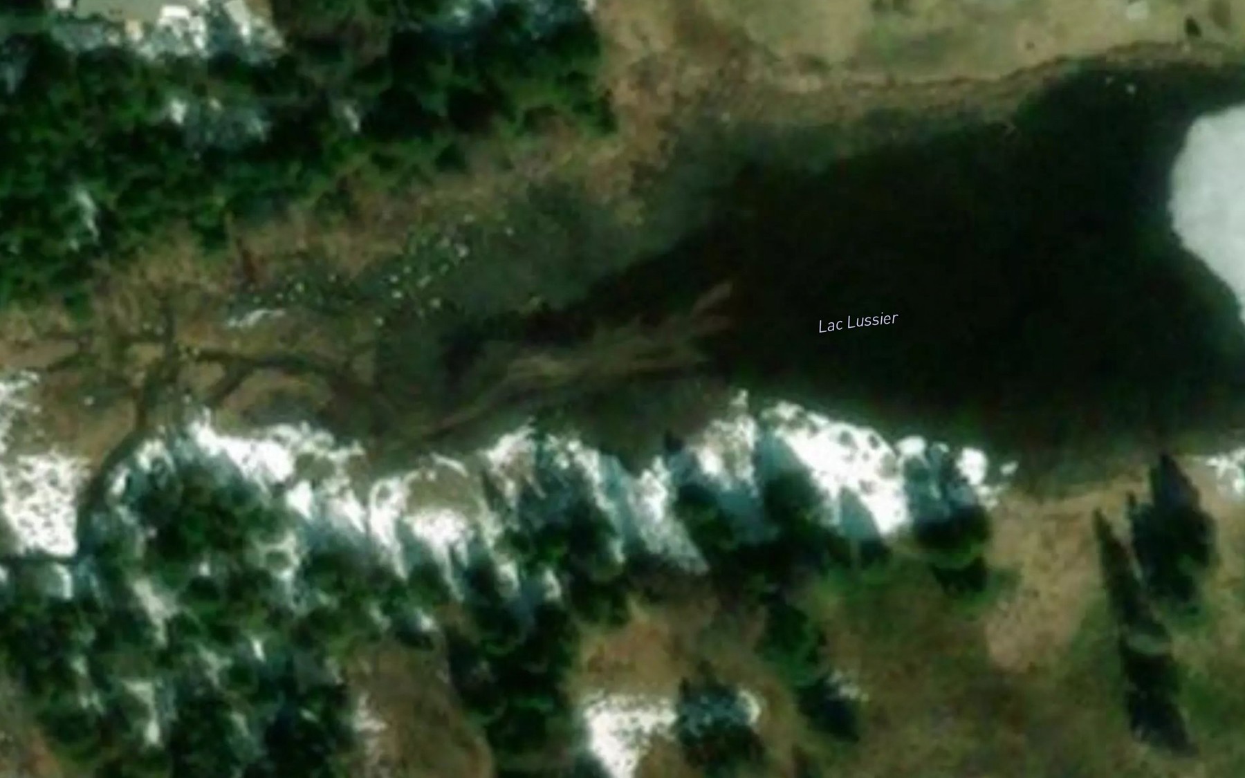 Satellite map of the Lac Lussier