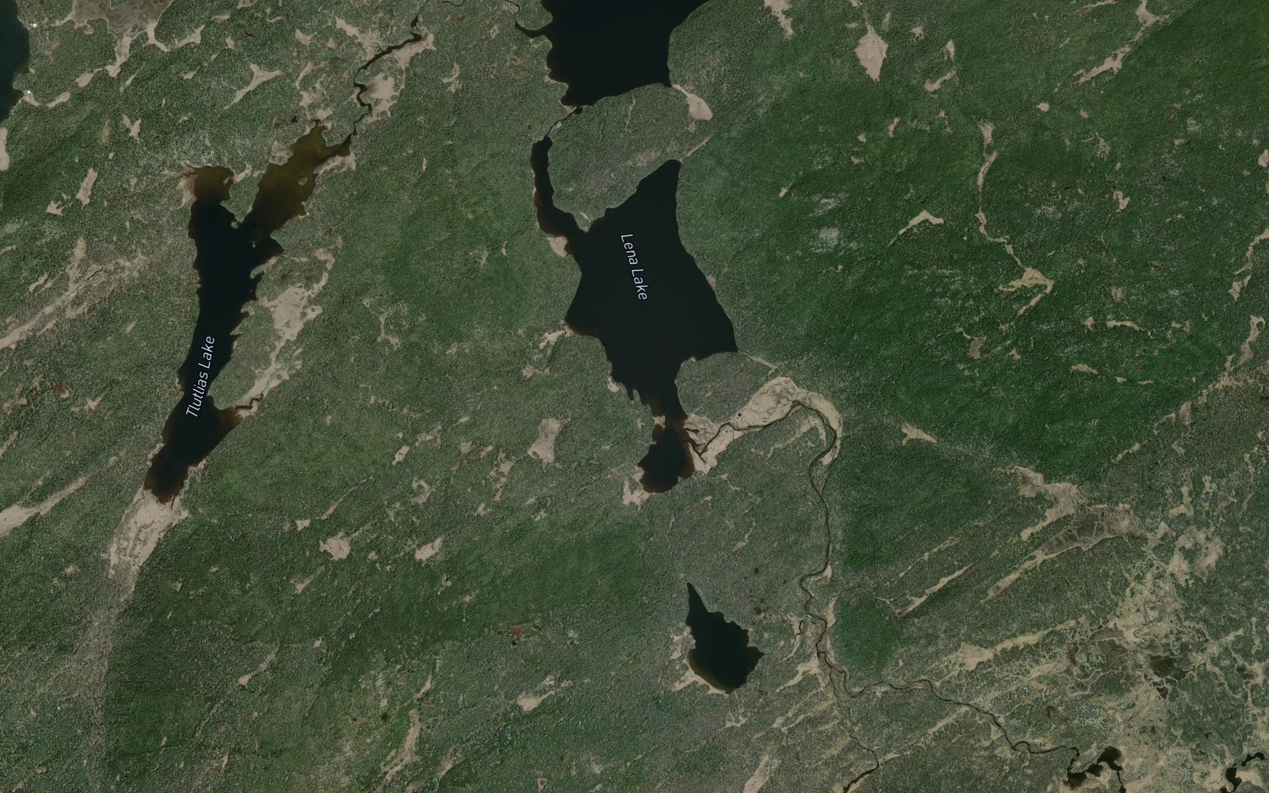 Satellite map of the Lena Lake