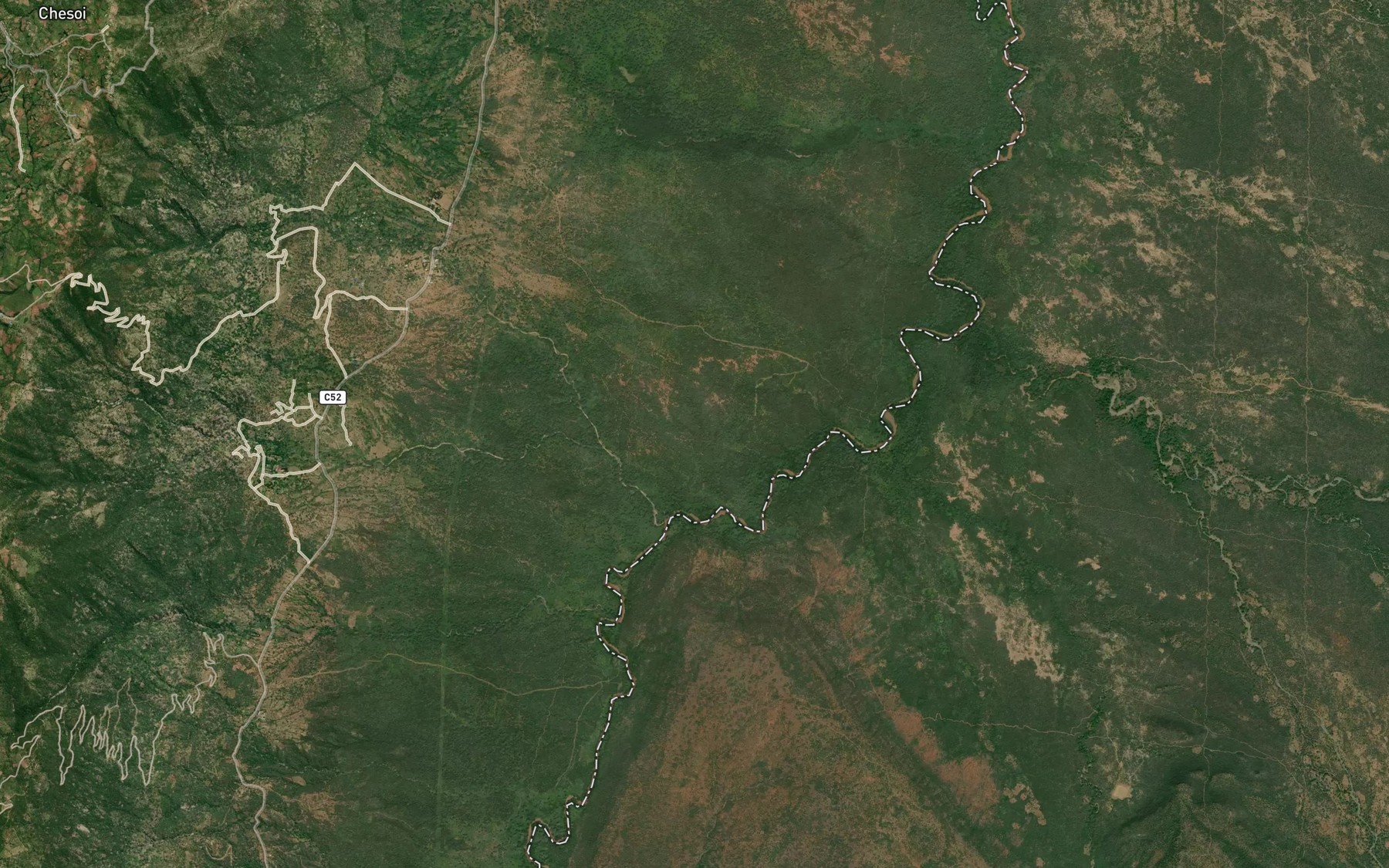 Satellite map of the Kiptalyung