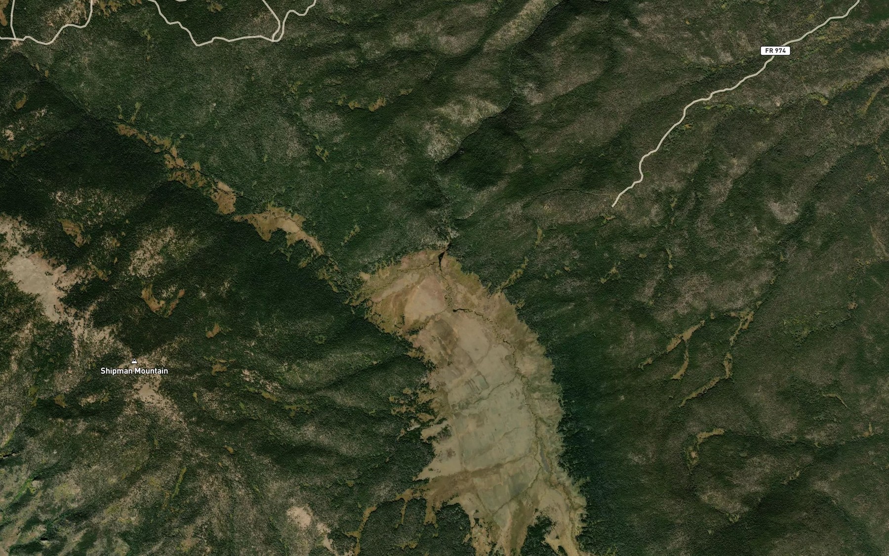 Satellite map of the South Fork La Garde Creek