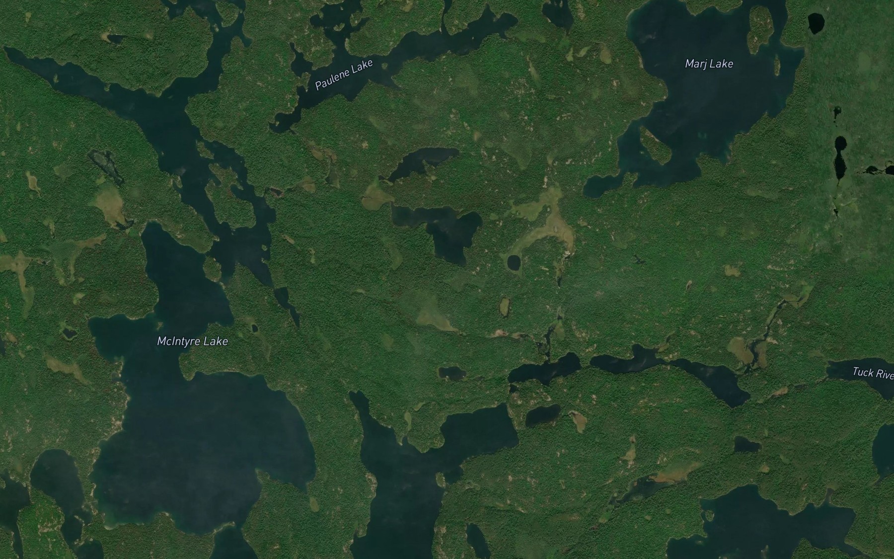 Satellite map of the Jew Lake
