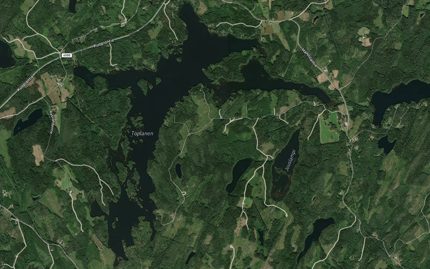 Satellite map of the Toplanen