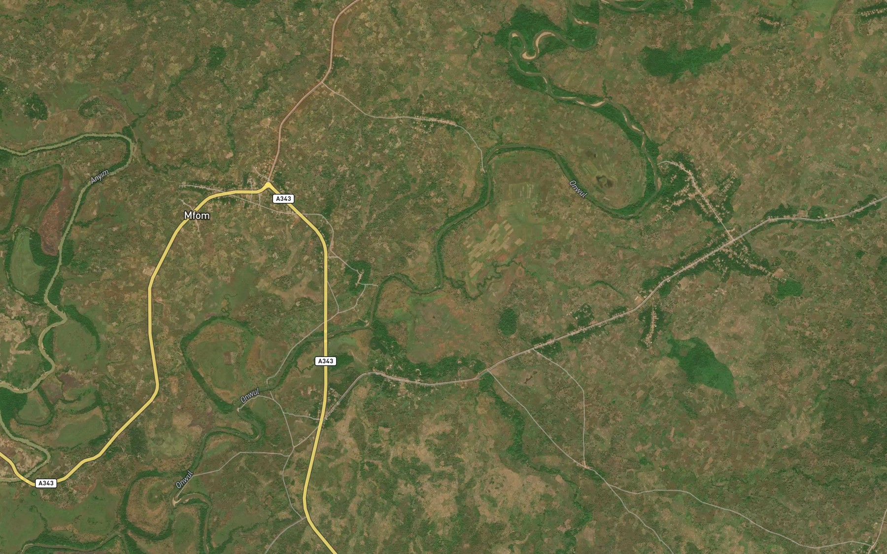 Satellite map of the Ate