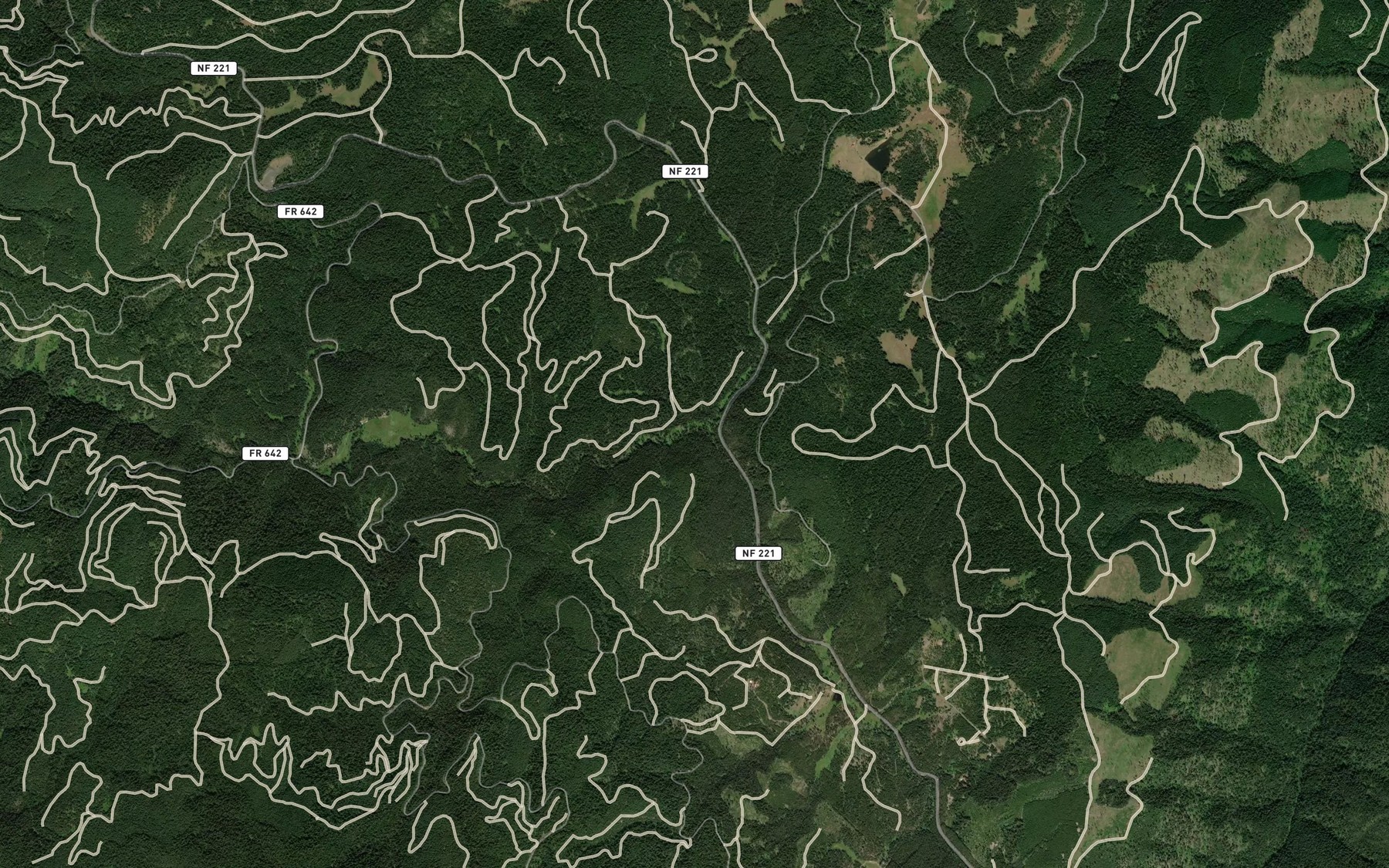 Satellite map of the Cold Springs Creek