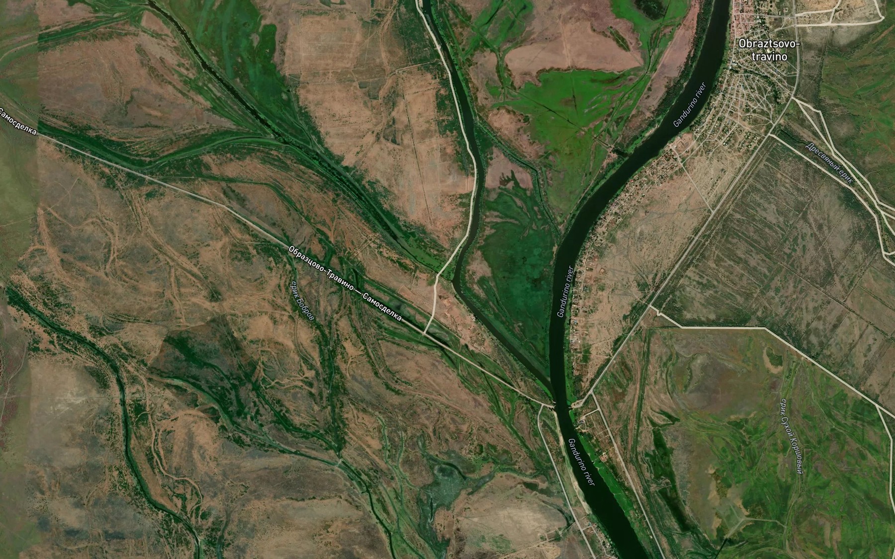 Satellite map of the Yerik Karakol'