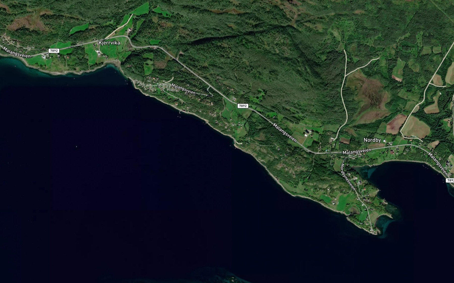 Satellite map of the Smedvika