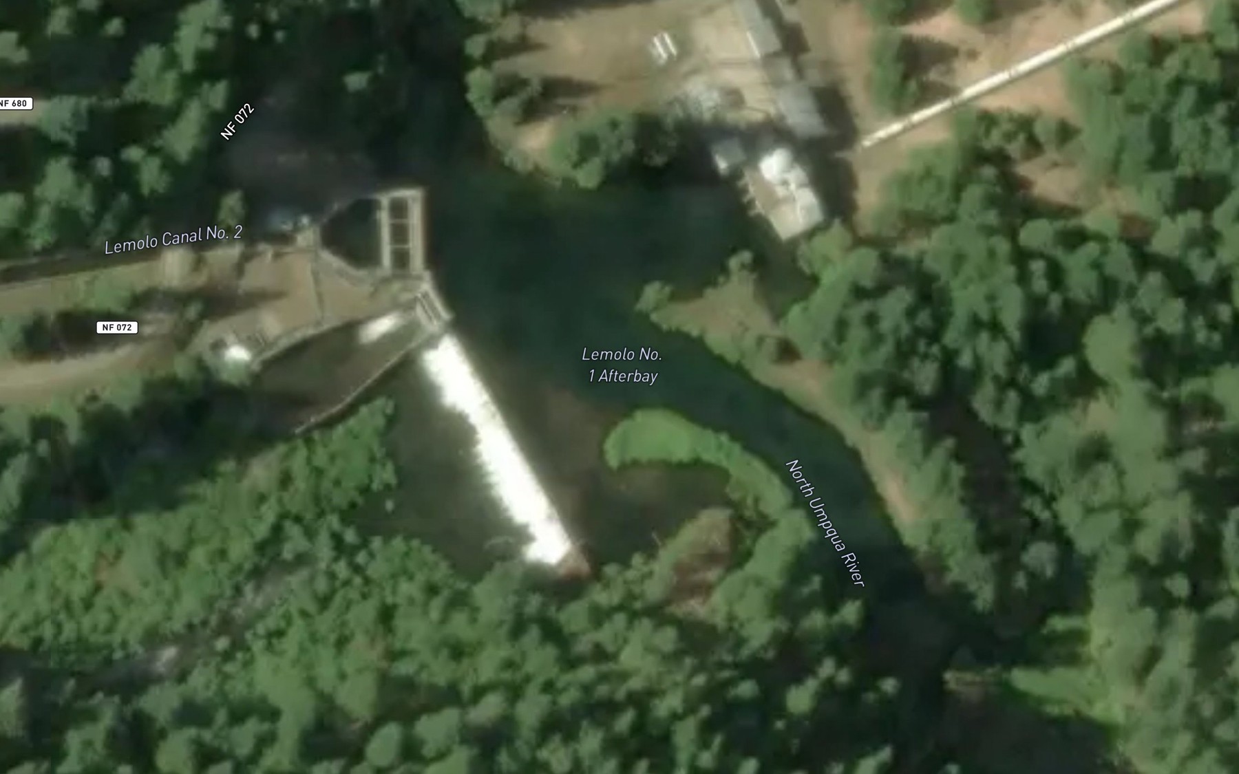 Satellite map of the Warm Spring Creek