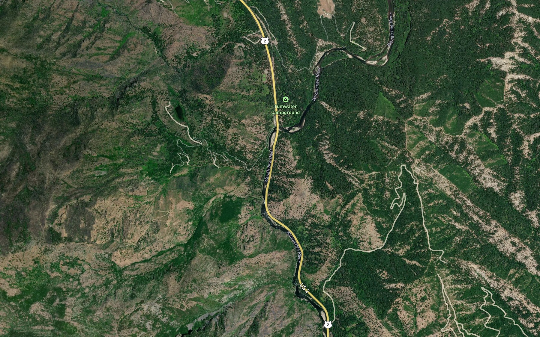 Satellite map of the Hatchery Creek