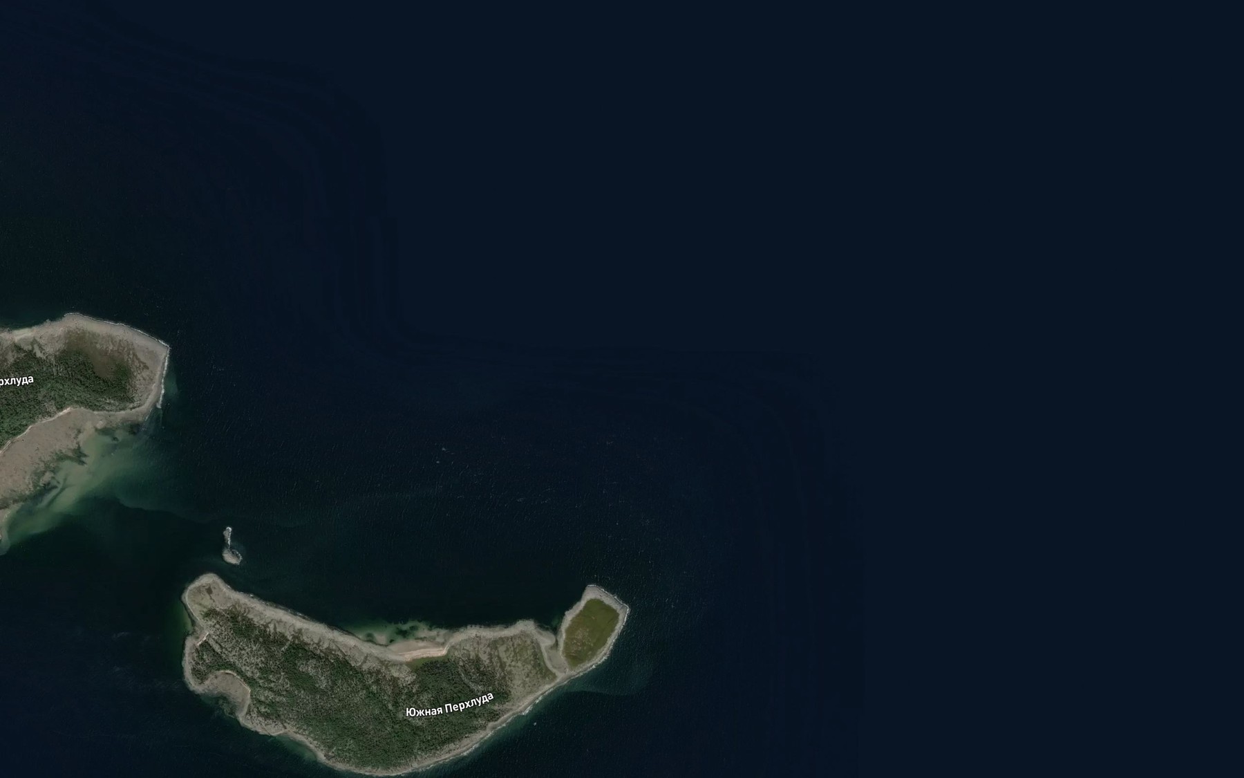 Satellite map of the Onega Bay