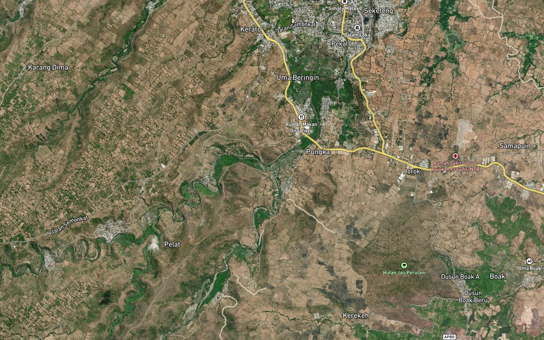 Satellite map of the Brang Batulanteh