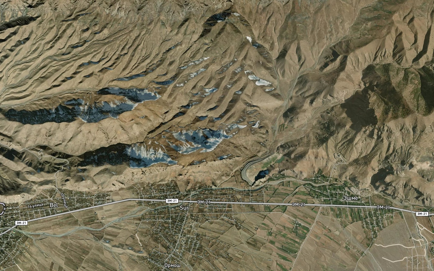 Satellite map of the Rodnik Shor-Bulak