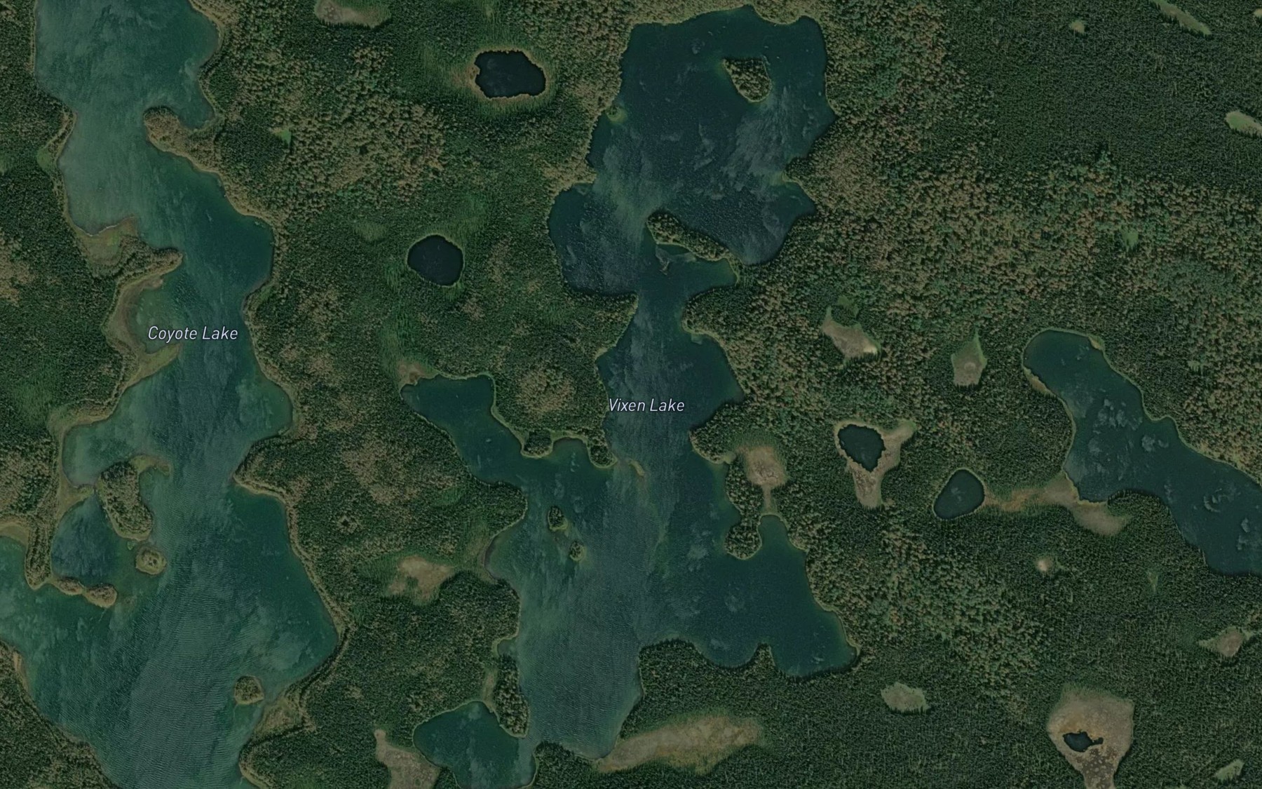 Satellite map of the Vixen Lake