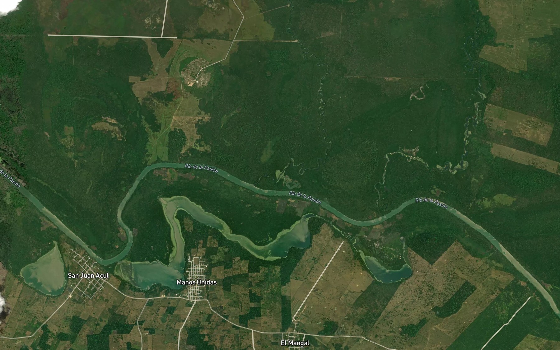 Satellite map of the Laguneta Yaxtunila