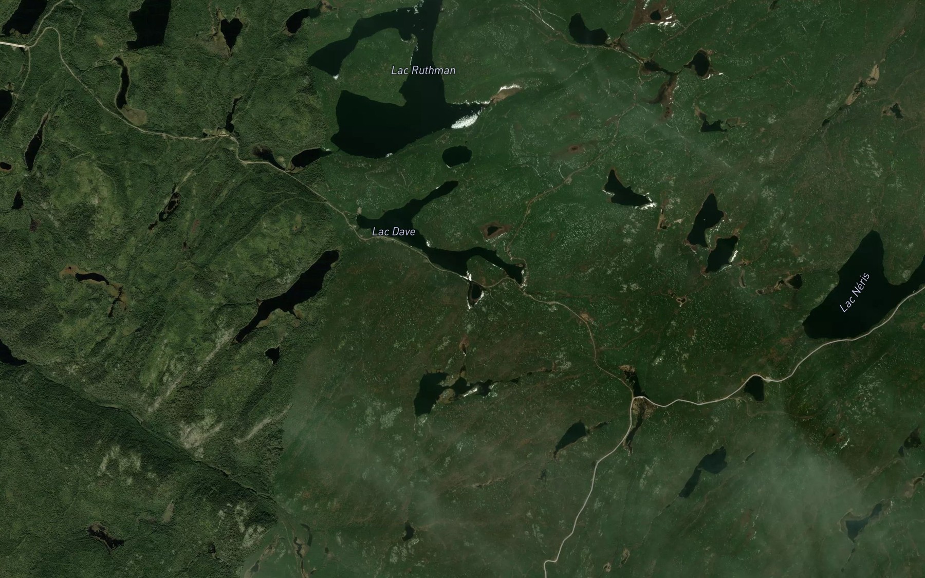 Satellite map of the Lac Niquet