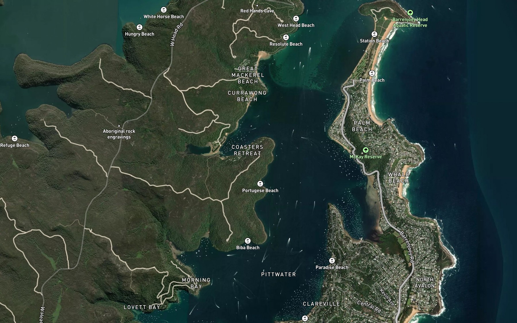 Satellite map of the Portuguese Bay