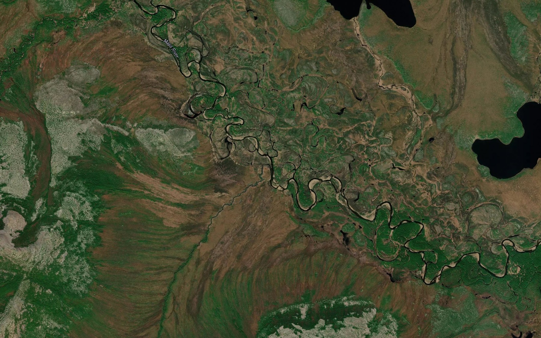 Satellite map of the Kurung-Yuryakh