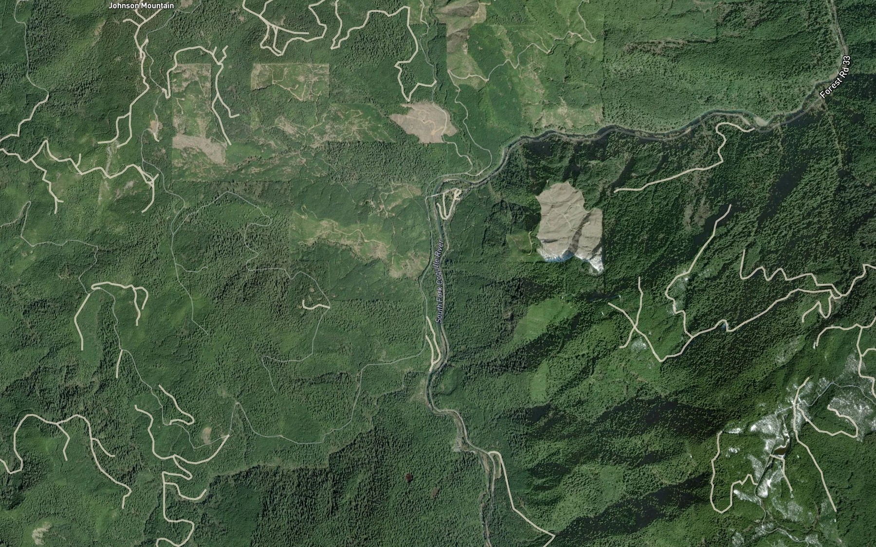 Satellite map of the Hickey Creek