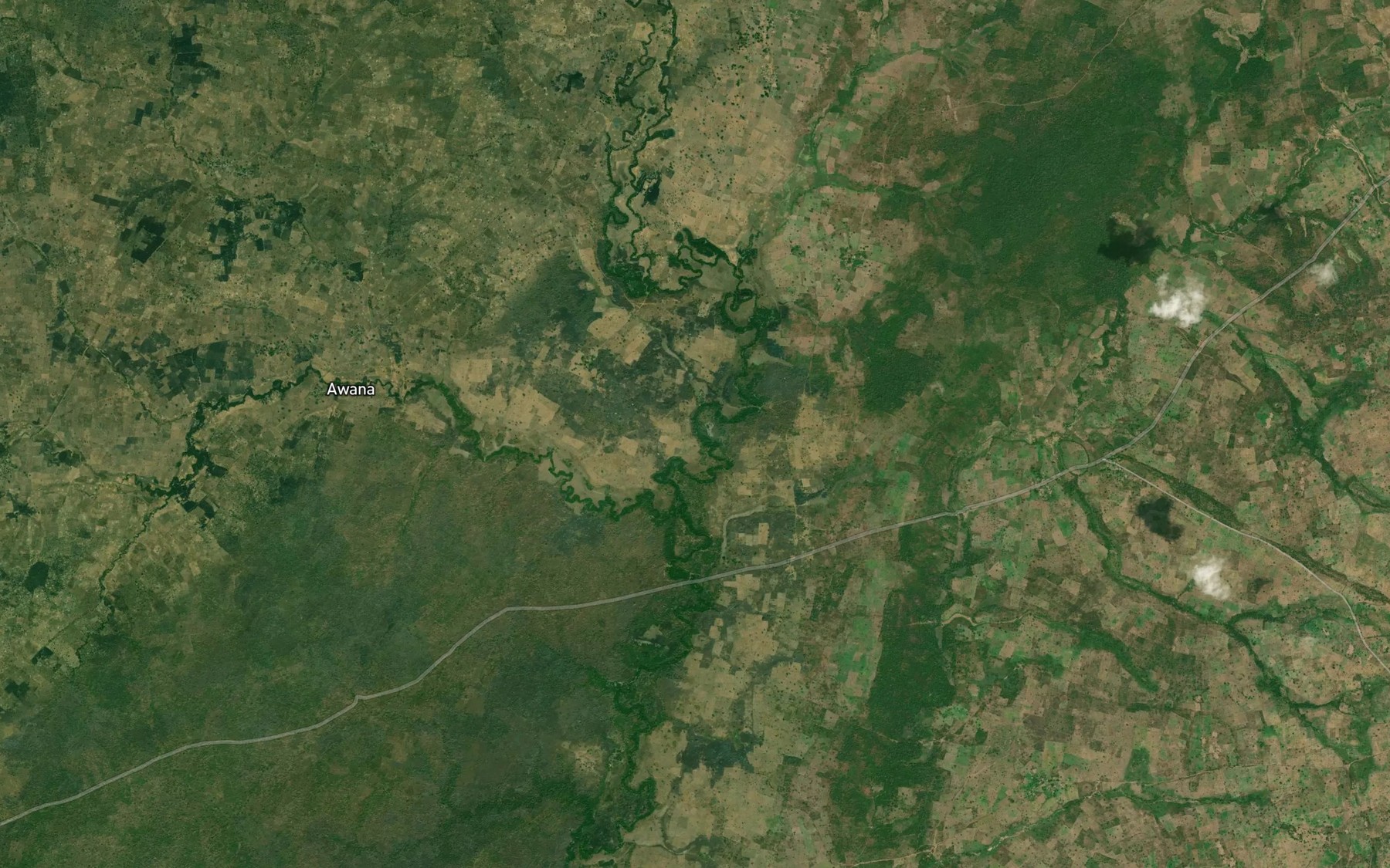 Satellite map of the River Okpagada