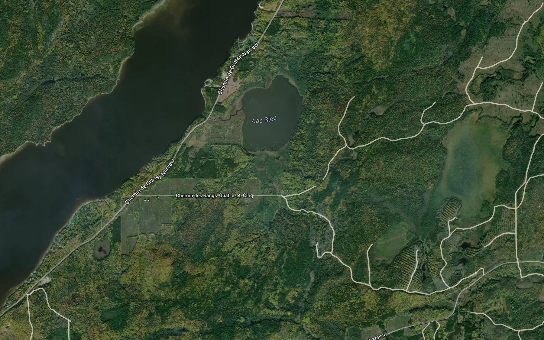 Satellite map of the Cours d'eau Belanger