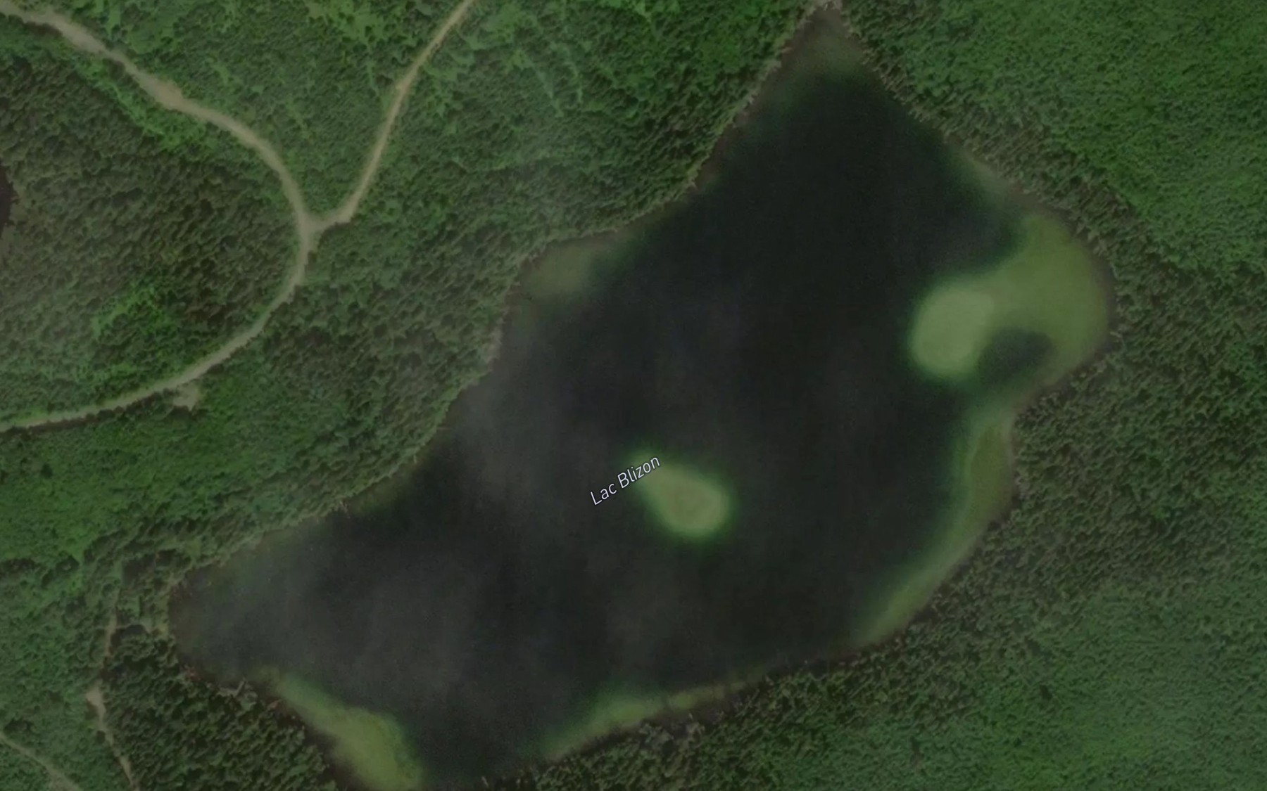 Satellite map of the Lac Blizon