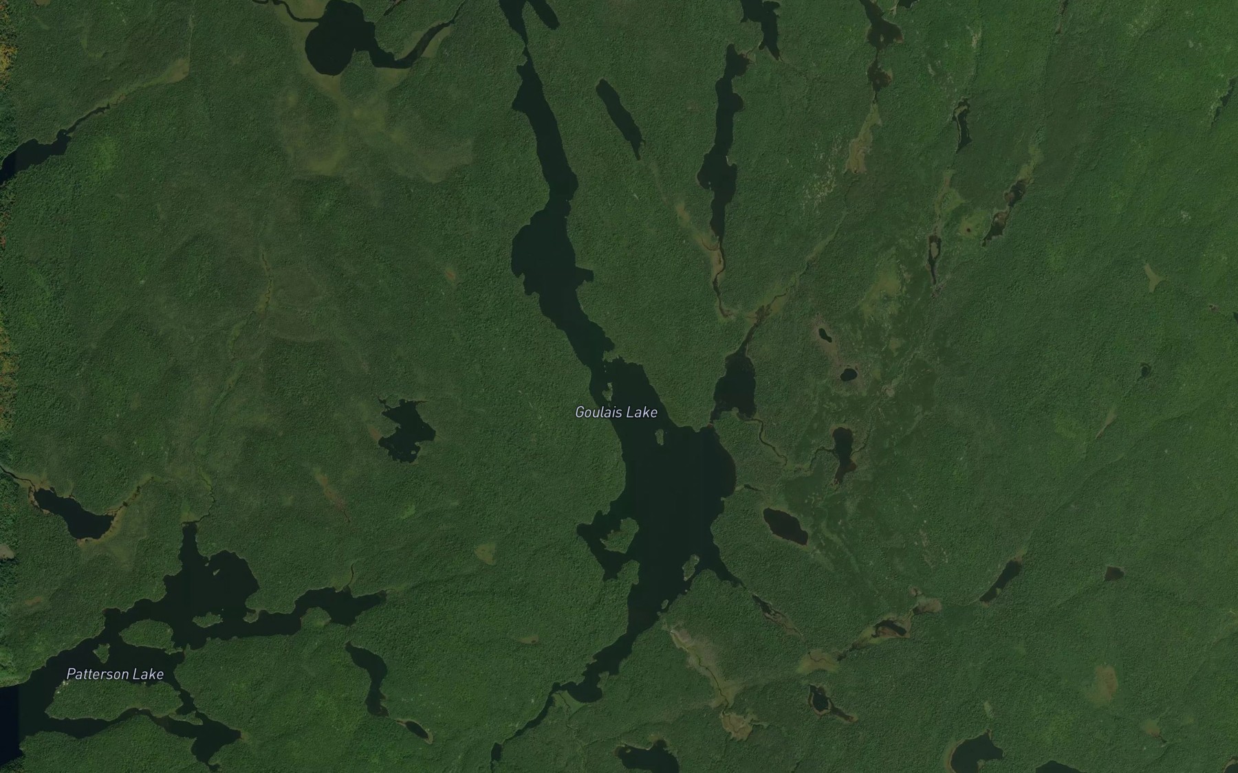 Satellite map of the Goulais Lake