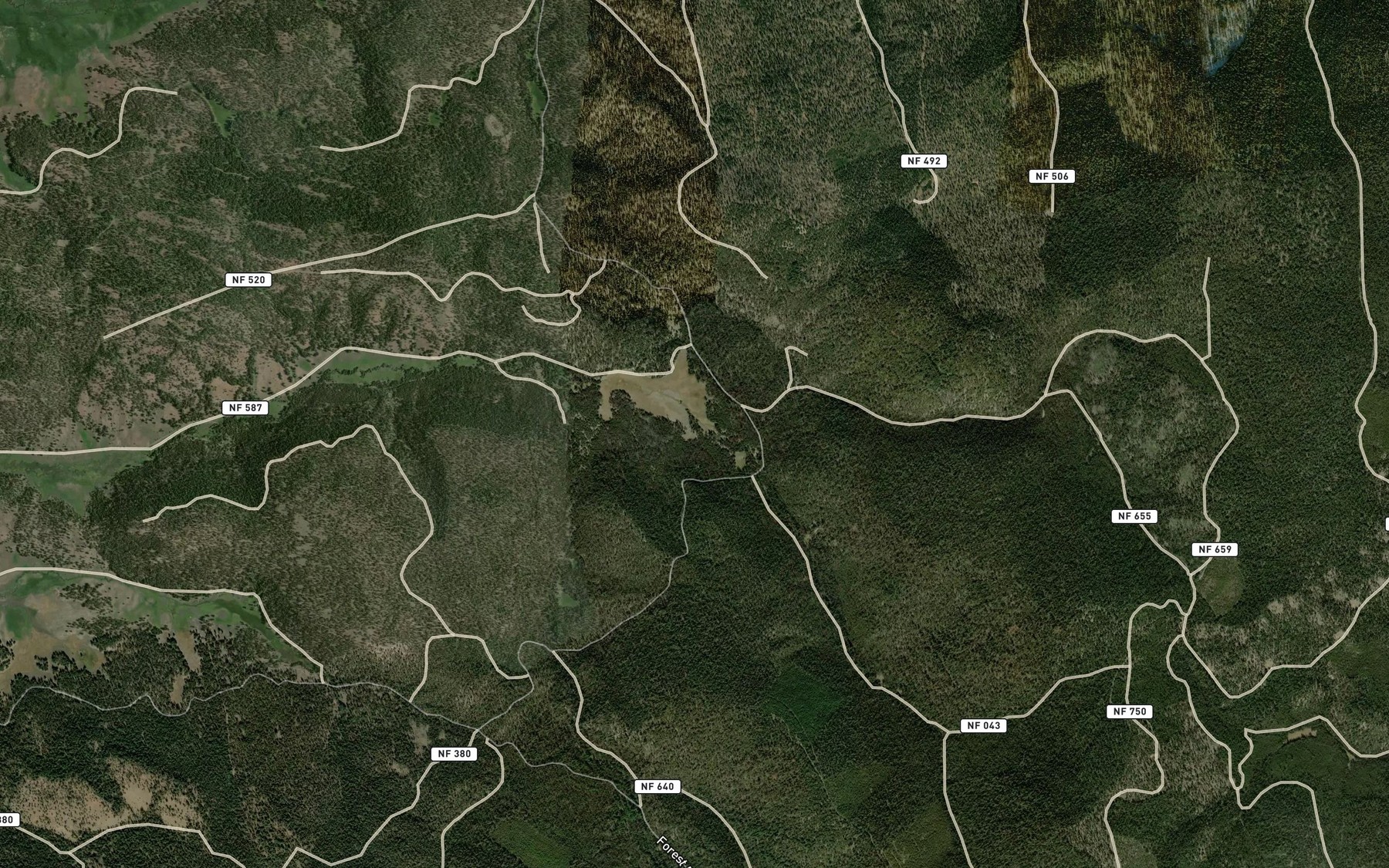 Satellite map of the Foster Spring