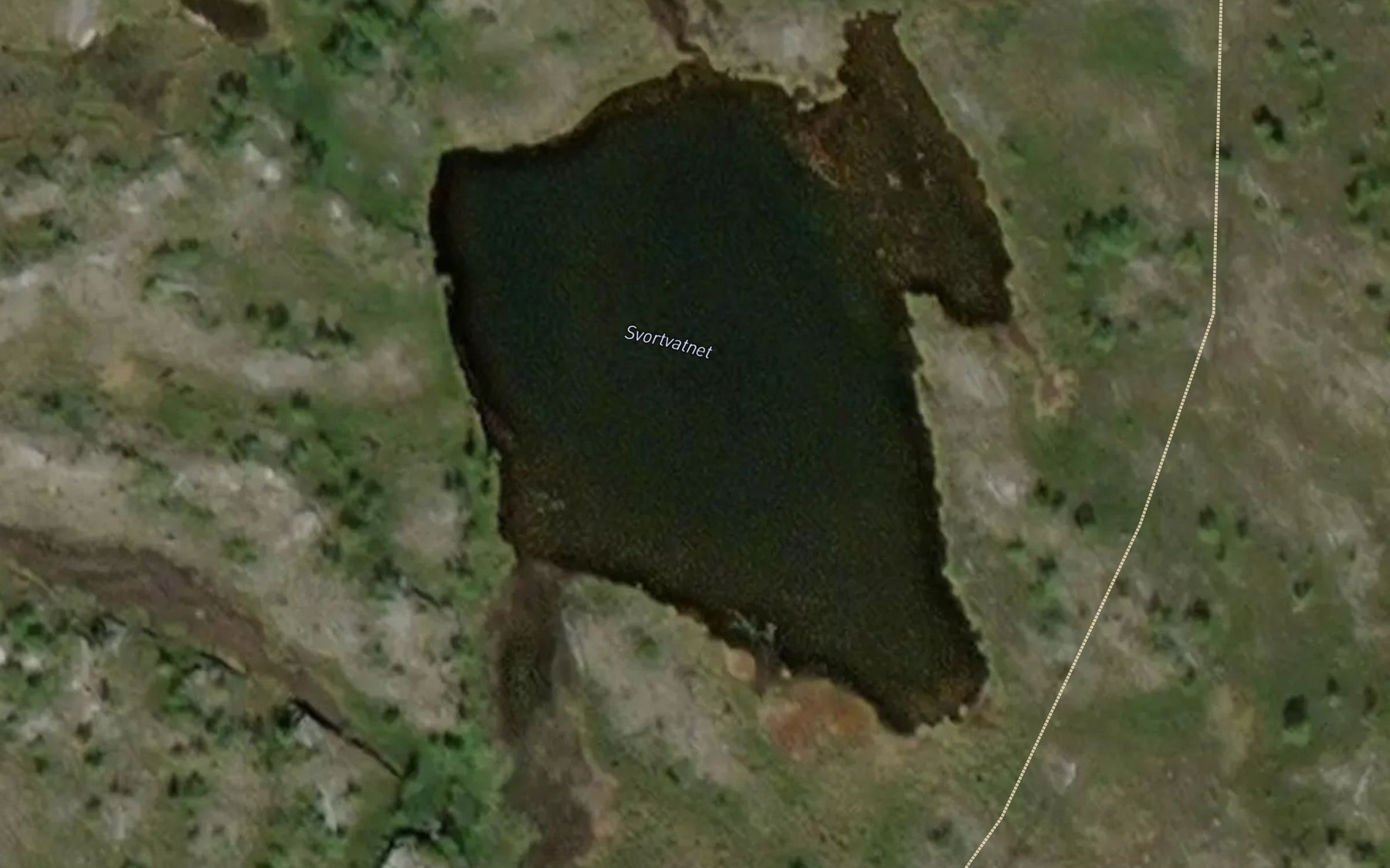 Satellite map of the Svortvatnet