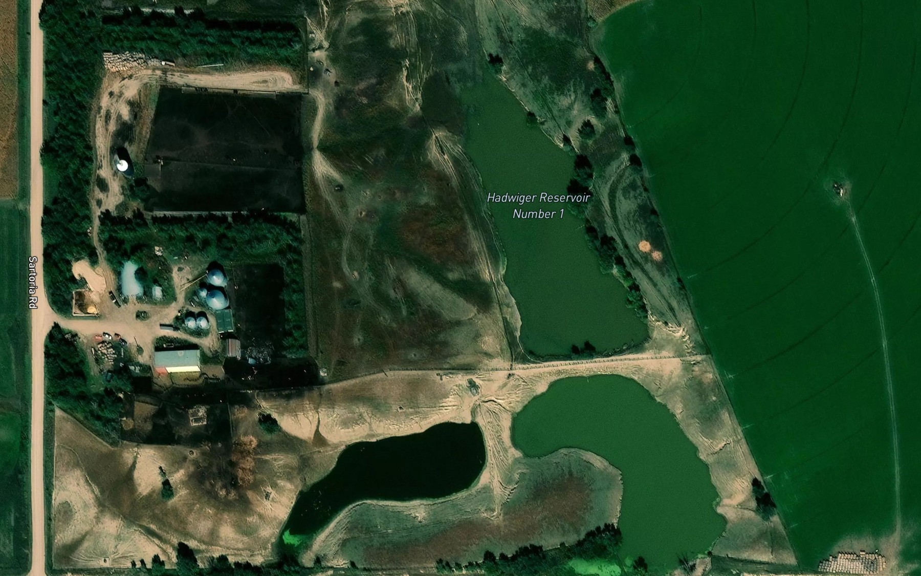 Satellite map of the Hadwiger Reservoir Number 1