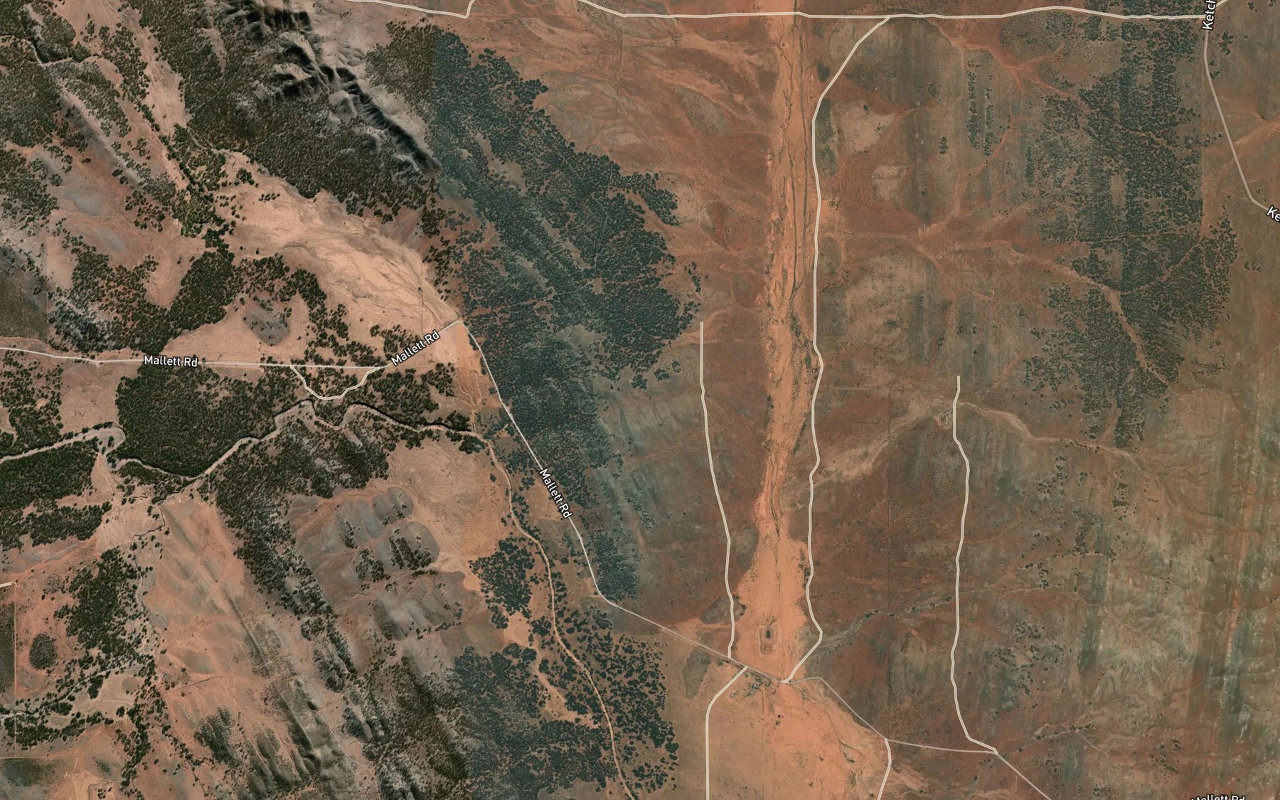 Satellite map of the Dare Reservoir