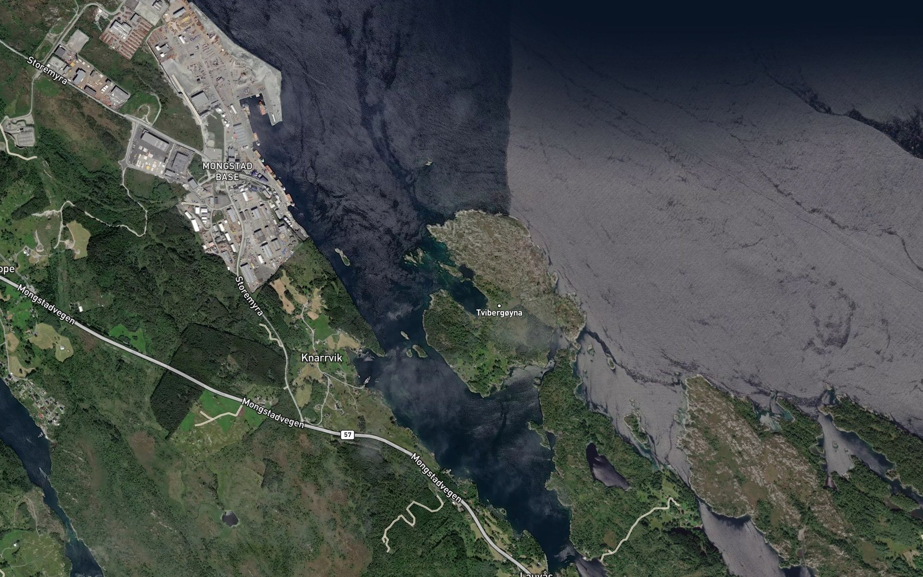 Satellite map of the Oyvagen,nordre