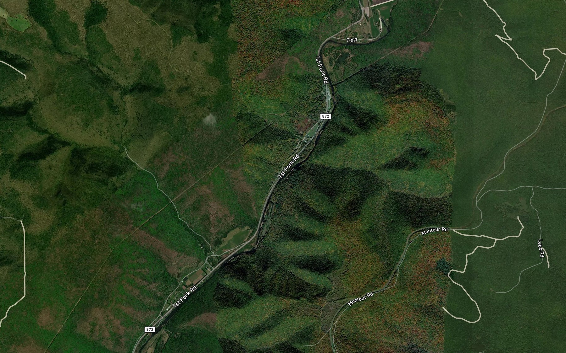Satellite map of the Joes Run